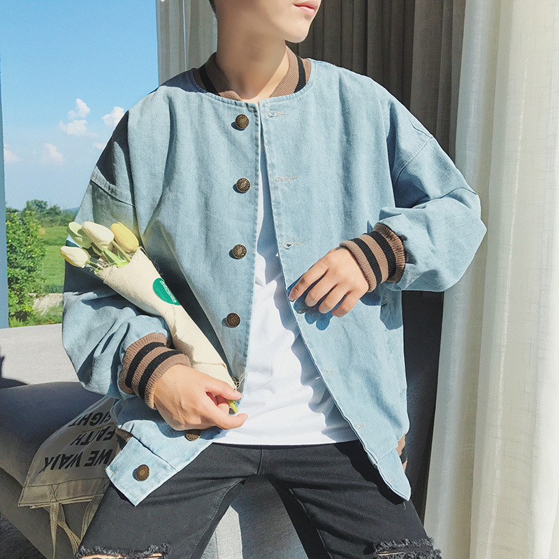 Autumn Cowboy Men Denim Jacket Coat Spring Streetwear Hip Hop Loose Sweatshirt College Clothes Chaqueta Hombre Baseball Uniform, Black
Autumn Cowboy Men Denim Jacket Coat Spring Streetwear Hip Hop Loose Sweatshirt College Clothes Chaqueta Hombre Baseball Uniform, Black