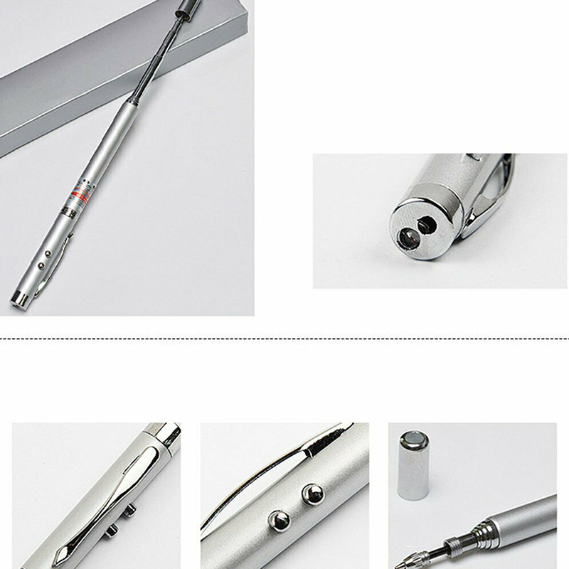 5-in-1 telescopic pointer infrared laser pen multi-function Small flashlight infra red flashlight LED flashlight teaching tool