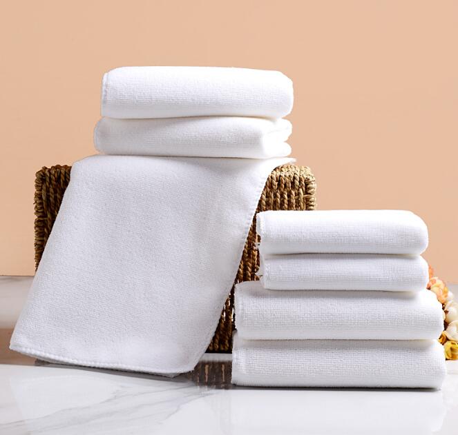 White Towel Hotel Towels Soft Towel Microfiber Fabric Home Cleaning Face Bathroom Hand Hair Bath
