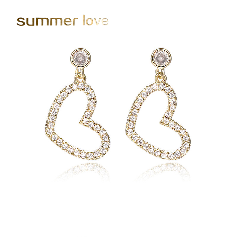 2019 Gold Plated 3A Cubic Zirconia Heart Earring For Women Elegant Copper Inlaid CZ Micro Pave Earring Gift For Brides Bridesmaids
2019 Gold Plated 3A Cubic Zirconia Heart Earring For Women Elegant Copper Inlaid CZ Micro Pave Earring Gift For Brides Bridesmaids