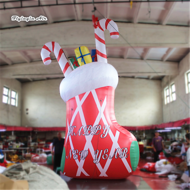Advertising Inflatable Christmas Sock With Candy Cane 3m/6m Huge Simulated Candy Box With Printing For Holiday Event Decoration
Advertising Inflatable Christmas Sock With Candy Cane 3m/6m Huge Simulated Candy Box With Printing For Holiday Event Decoration