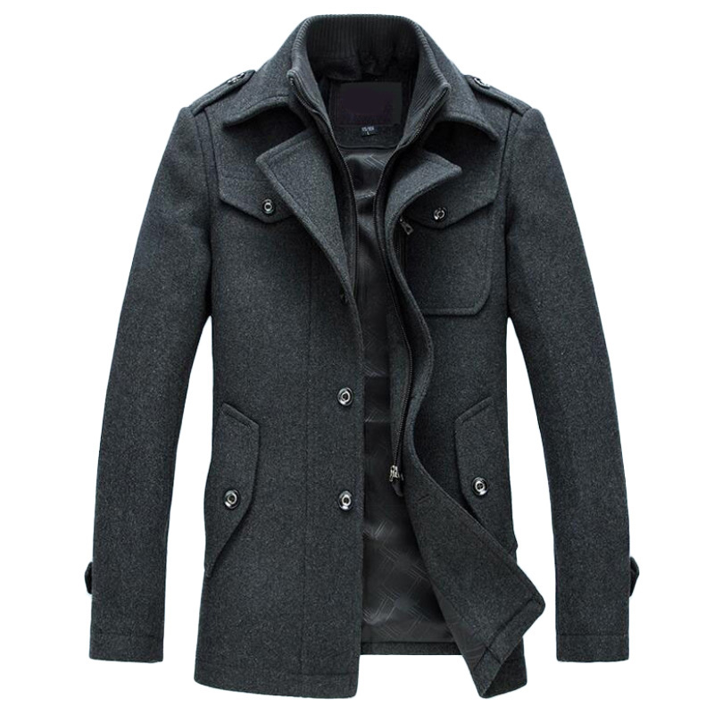 Mens Overcoat Winter Wool Coat Slim Fit Jackets Fashion Outerwear Warm Man Casual Jacket Overcoat Pea Coat Plus Size -4XL CJ191129, Black
Mens Overcoat Winter Wool Coat Slim Fit Jackets Fashion Outerwear Warm Man Casual Jacket Overcoat Pea Coat Plus Size -4XL CJ191129, Black