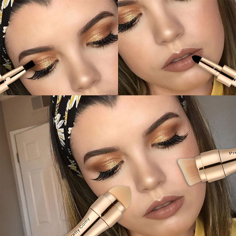 Makeup Brushes Foundation Eyebrow Shadow 4 In 1 Eyeliner Blush Powder Brush Cosmetic Concealer Professional Maquiagem