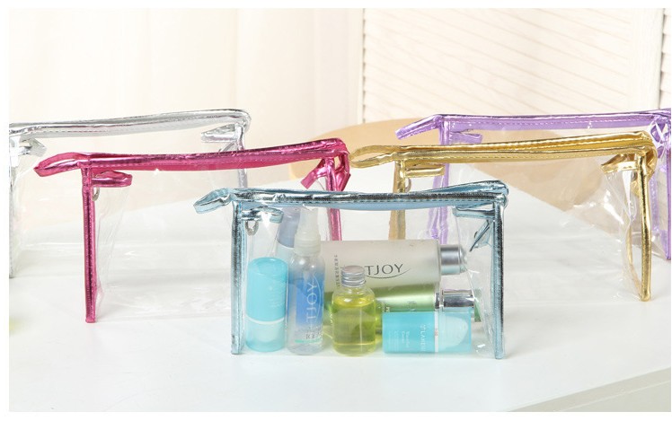 Transparent Cosmetic Bags PVC Zipper Clear Waterproof Makeup Bag Women Travel Toiletry Storage Organizer Case - view 5