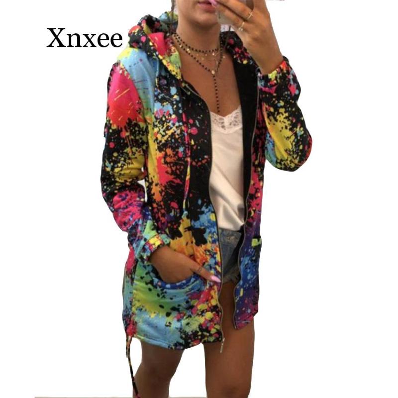 Plus Size Autumn Winter Women Jackets Tie Dyeing Zipper Fashion Hooded Long Sleeve Pocket Casual Slim Jackets thin rainbow, Black
Plus Size Autumn Winter Women Jackets Tie Dyeing Zipper Fashion Hooded Long Sleeve Pocket Casual Slim Jackets thin rainbow, Black