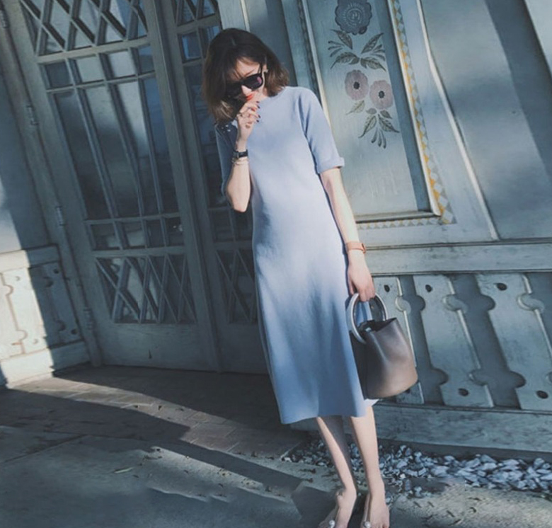 Summer Casual Knit Midi Dress yellow blue Women Sexy Ladies Solid Short Sleeve Bodycon Dress ka821, Sky blue
Summer Casual Knit Midi Dress yellow blue Women Sexy Ladies Solid Short Sleeve Bodycon Dress ka821, Sky blue