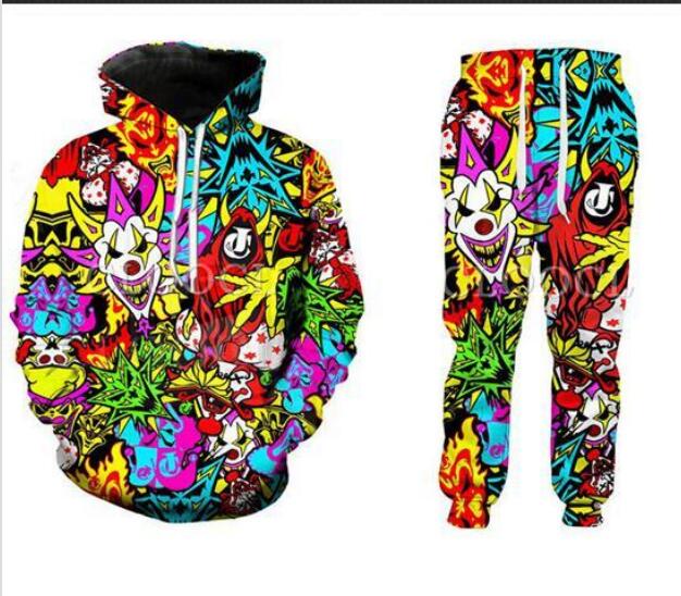 Wholesale--New Fashion Men/Womens Insane Clown Posse Sweatshirt Joggers Funny 3D Print Unisex Hoodies+Pants ZZ021, Green
Wholesale--New Fashion Men/Womens Insane Clown Posse Sweatshirt Joggers Funny 3D Print Unisex Hoodies+Pants ZZ021, Green