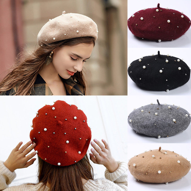 Plain Beret Hat Wool Autumn Women Girls Vintage Fashion Hats French Beret Winter Warm, Black
Plain Beret Hat Wool Autumn Women Girls Vintage Fashion Hats French Beret Winter Warm, Black