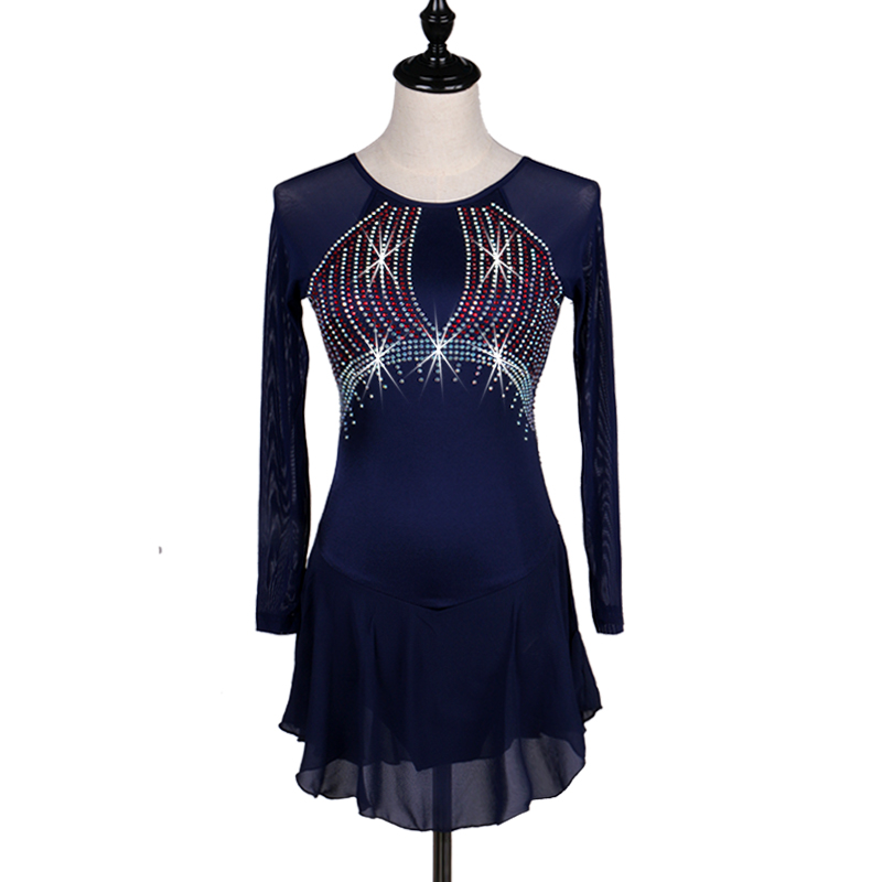 Figure Skating Dress Women girl Ice Skating Dress royal blue Gymnastics Costume custom rhinestone B027, As pic
Figure Skating Dress Women girl Ice Skating Dress royal blue Gymnastics Costume custom rhinestone B027, As pic