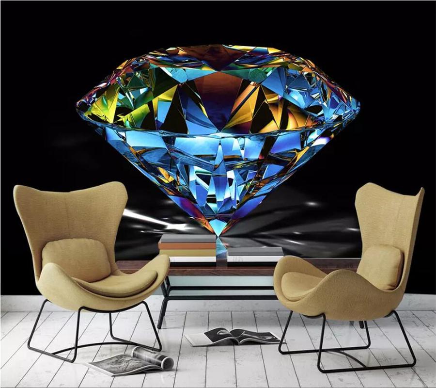 Custom wallpaper 3d photo mural atmosphere colorful diamonds close-up beautiful living room restaurant TV background wall paper
