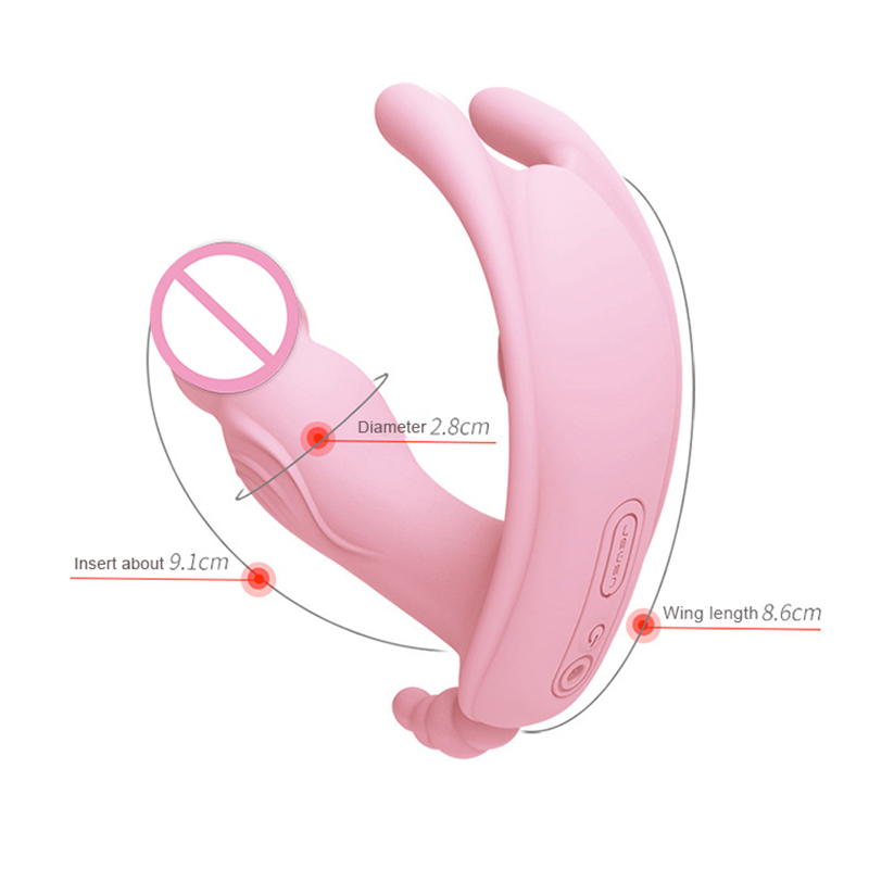 Wearable Butterfly Dildo Vibrator Adult Sex Toys for Women G Spot Clitoris Stimulator Wireless Remote Control Vibrator Panties Y200410