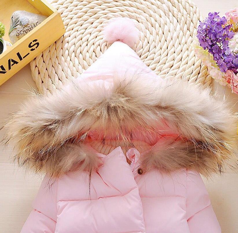 Baby Girl Clothes Fur Collar Kids Hoodies Jacket Long Sleeve Toddler Girls Coat Warm Children Outwear Winter Baby Clothing 6 Colors DW4803