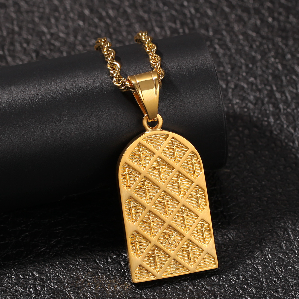 personalized Gold Hip Hop Bling Diamond Church Cross Virgin Mary Pendant Necklace Twist Chain for Men Women Bijoux Rapper Chains Jewelry