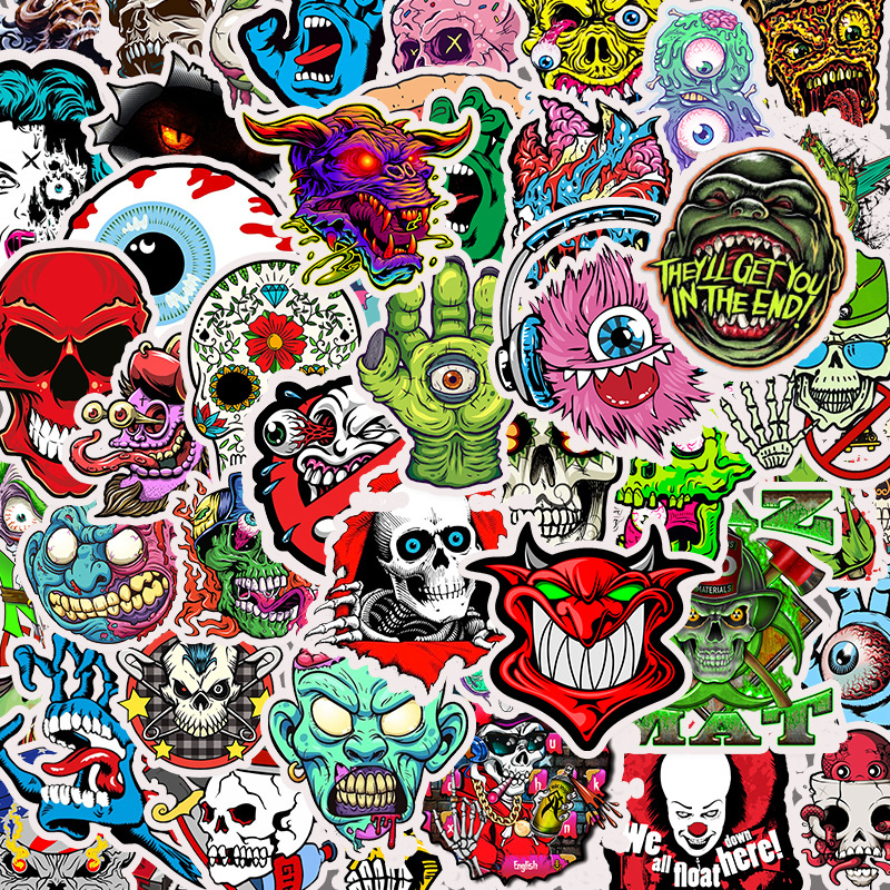 50pcs/lot Waterproof Terrible Stickers Skull Sticker and Decals for Graffiti Laptop Motorcycle Bicycle Luggage Skateboard, Mix
50pcs/lot Waterproof Terrible Stickers Skull Sticker and Decals for Graffiti Laptop Motorcycle Bicycle Luggage Skateboard, Mix