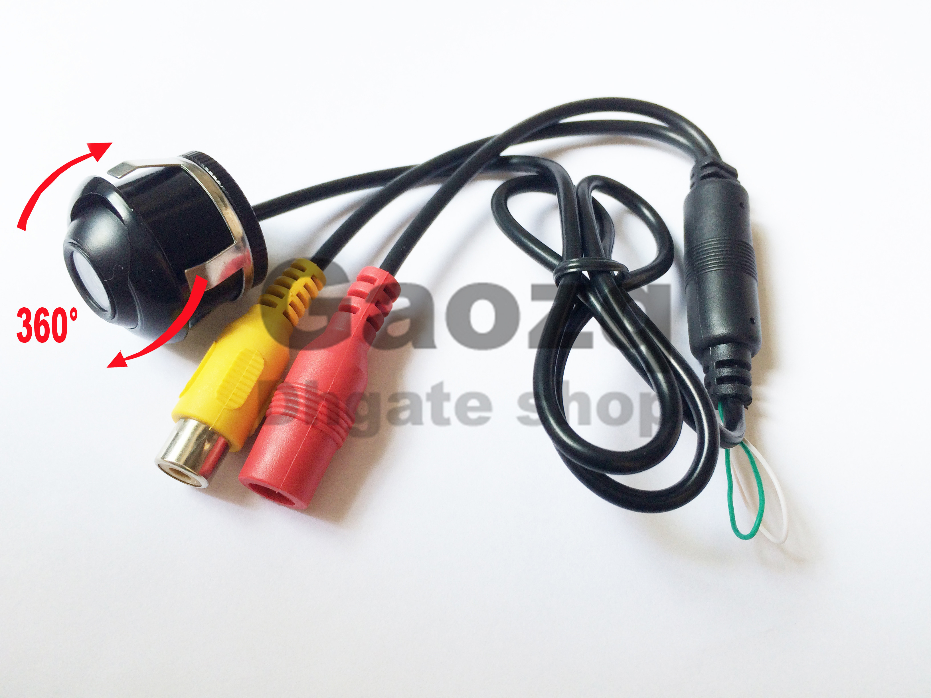 360 Degree Rotation Universal Reversing Car Front Rear SideView HD Camera Wide Angle 5m video Cable Waterproof Night Vision Camera