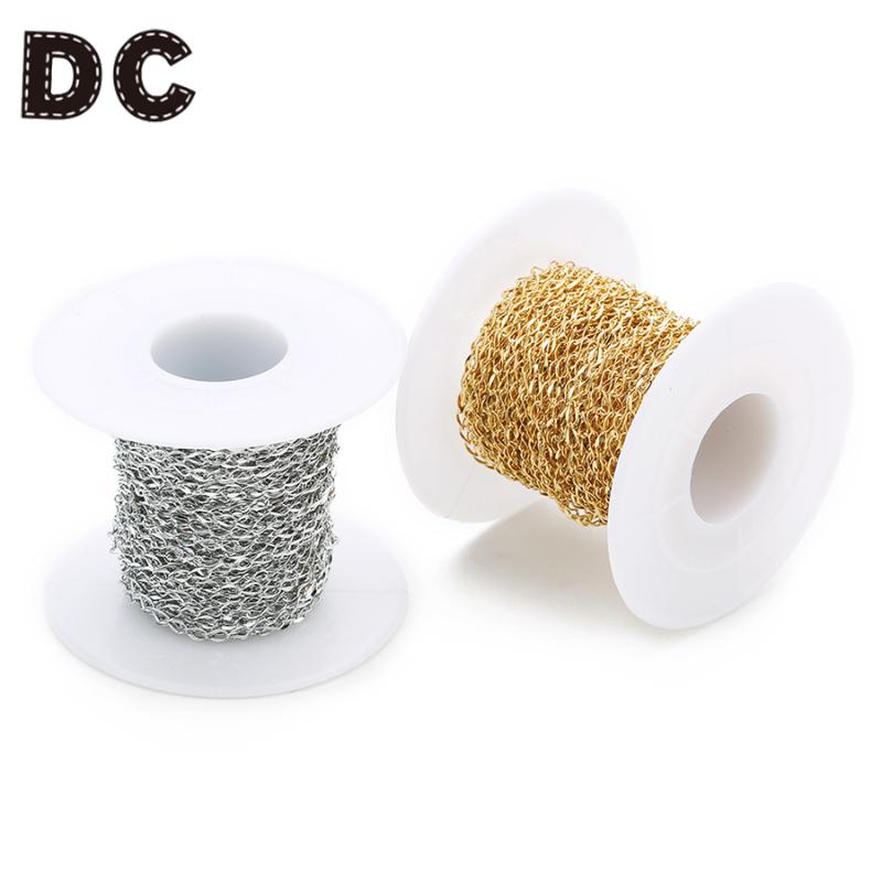 DC 10yards 1.5/2mm Width Gold Color Stainless Steel Chain Extender End Link Chains for Necklaces Bracelets Jewelry Finding
DC 10yards 1.5/2mm Width Gold Color Stainless Steel Chain Extender End Link Chains for Necklaces Bracelets Jewelry Finding
