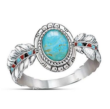 925 Sterling Silver turquoise Rings For Women With Turquoise Stone Vintage Leaf Feather Shape Turkish Jewelry 
925 Sterling Silver turquoise Rings For Women With Turquoise Stone Vintage Leaf Feather Shape Turkish Jewelry