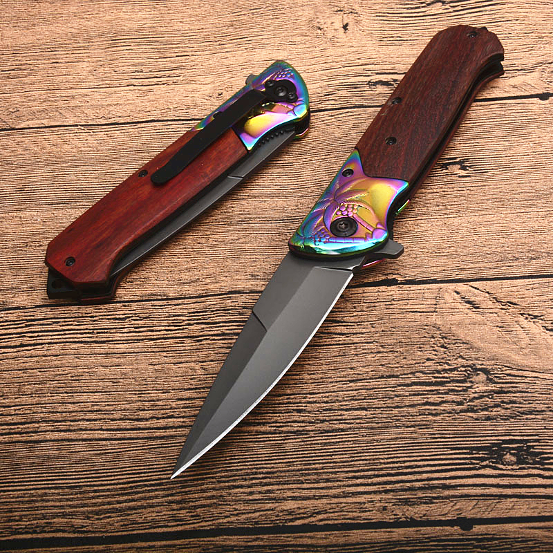 On Sale! Assisted Opening Folding Knife 440C Titanium Coated Blade Wood handle Outdoor Camping Survival EDC Pocket Folding Knives
On Sale! Assisted Opening Folding Knife 440C Titanium Coated Blade Wood handle Outdoor Camping Survival EDC Pocket Folding Knives