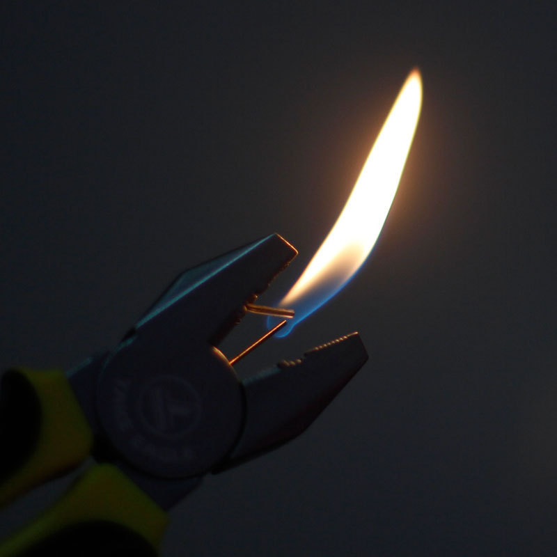 New Arrival Creative Portable Mini Pliers Shape Cartoon Cigarette Lighter Refillable Butane Ornaments Gift Torch Without Oil Gas W260202