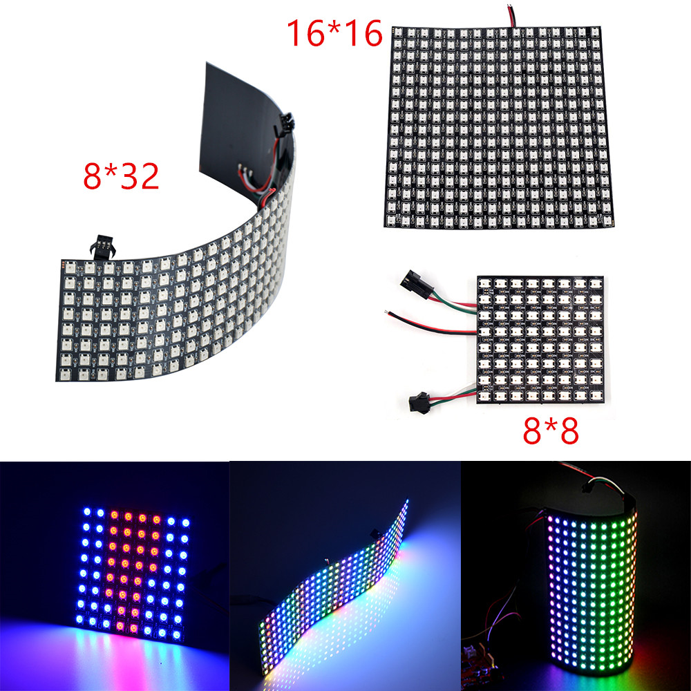 8*8/16*16/8*32 WS2812B panel SK6812 Ragid Panel Addressable 5050 RGB DC5V BLACK PCB full color Display Screen Lights Panel
8*8/16*16/8*32 WS2812B panel SK6812 Ragid Panel Addressable 5050 RGB DC5V BLACK PCB full color Display Screen Lights Panel