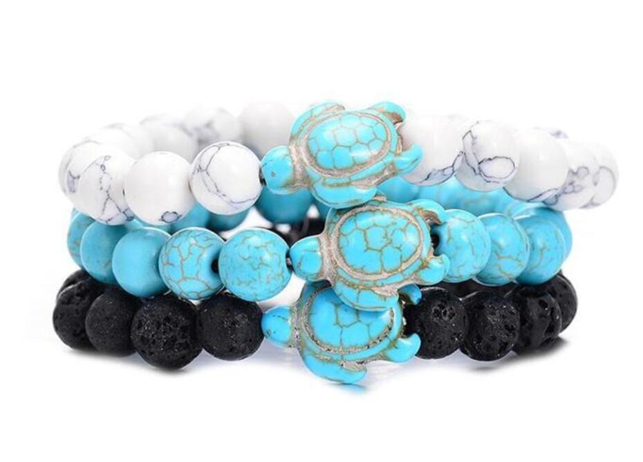 Summer Style Sea Turtle Beaded Strands Bracelets For Women Men Classic 8MM Turquoise Lava Stone Elastic Friendship Bracelet Beach Jewelry
Summer Style Sea Turtle Beaded Strands Bracelets For Women Men Classic 8MM Turquoise Lava Stone Elastic Friendship Bracelet Beach Jewelry