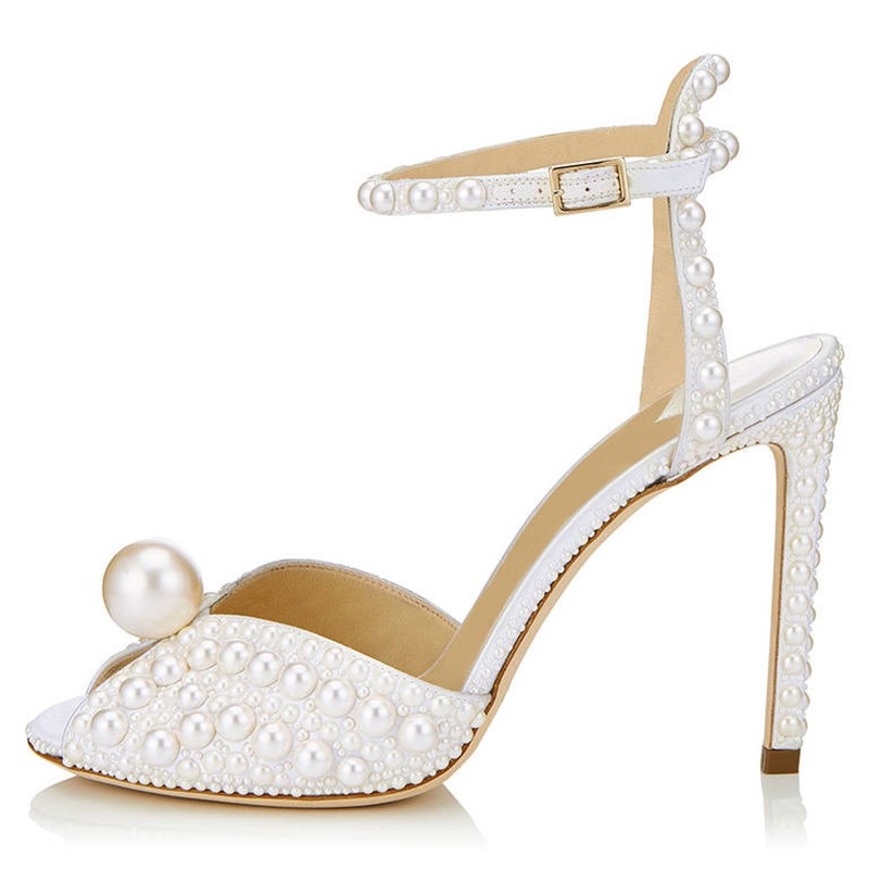 Women Pearl Wedding Sandals Peep Toe High Heels Ankle Buckle Strap Sandals Summer Elegant Ladies Shoes Party Prom Female Heels, Black
Women Pearl Wedding Sandals Peep Toe High Heels Ankle Buckle Strap Sandals Summer Elegant Ladies Shoes Party Prom Female Heels, Black