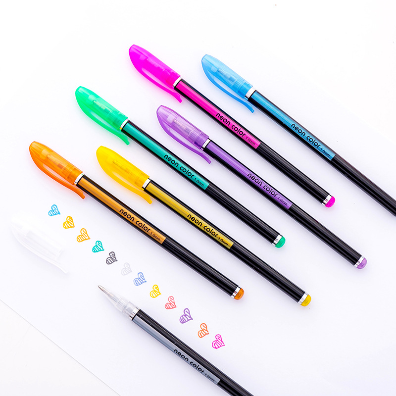 48 Colors Gel Pen Set Drawing Painting Colored Glitter Art Marker Pens School Student Office Writing Stationery Gifts Supplies
