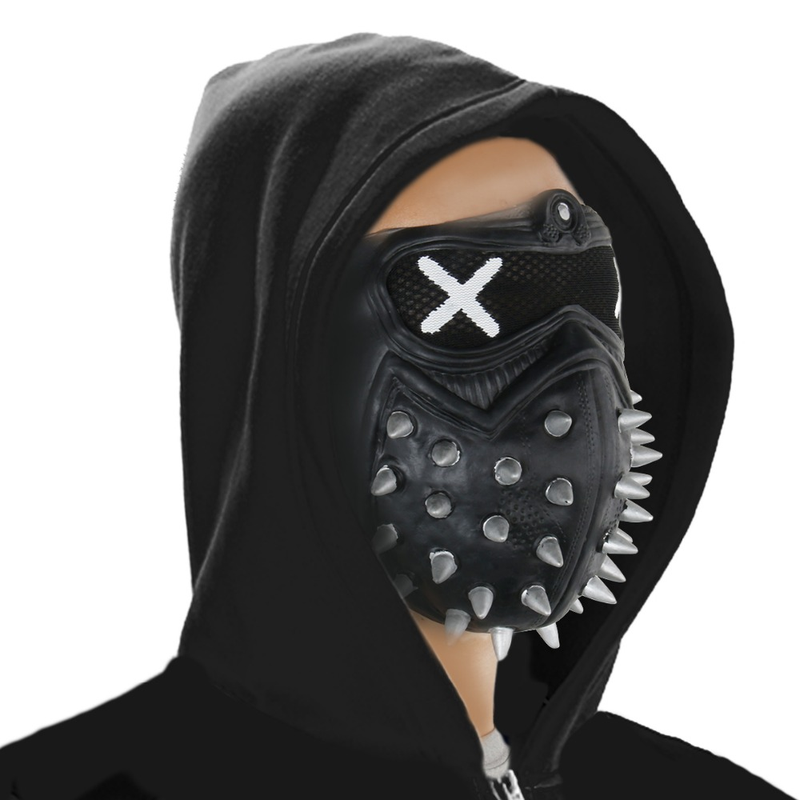 Game Watch Dogs 2 WD2 Mask Marcus Holloway Wrench Cosplay Rivet Face Mask Half Face PVC Plastic Mask Party Cosplay Props
Game Watch Dogs 2 WD2 Mask Marcus Holloway Wrench Cosplay Rivet Face Mask Half Face PVC Plastic Mask Party Cosplay Props