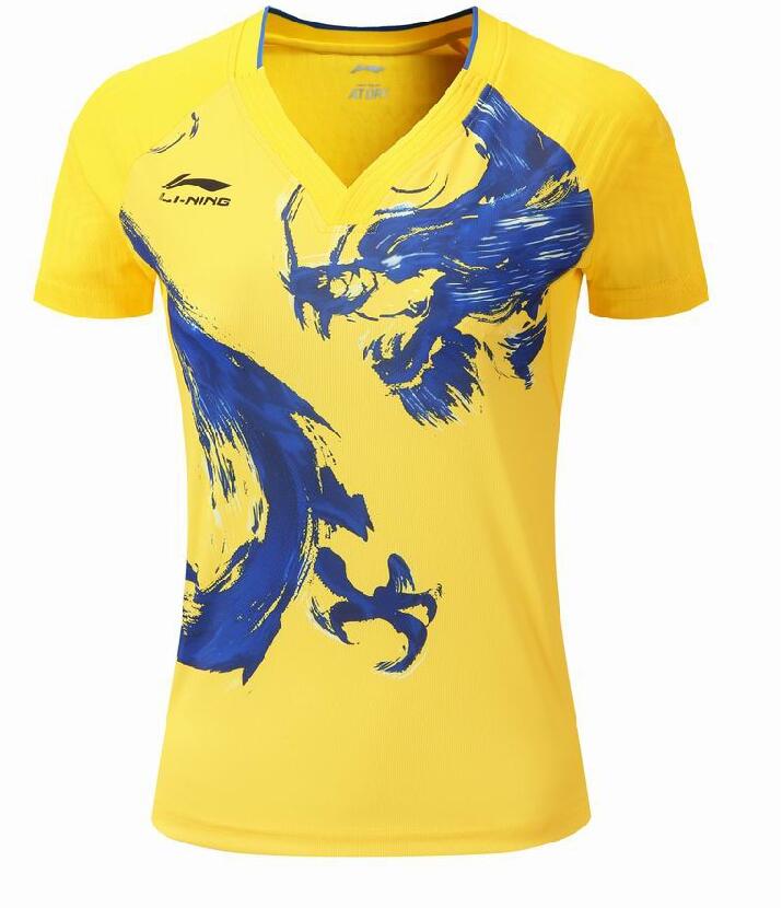 Li Ning CHINA Table Tennis shirts Men women National Team Competition pingpong suit Chinese Dragon Sports shorts Badminton Te