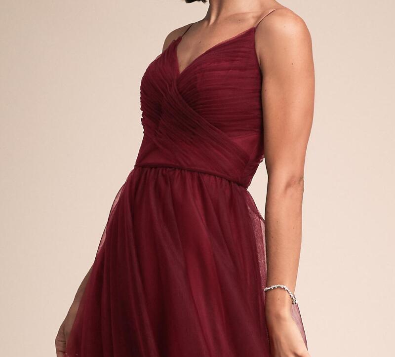 Sexy Backless Long Bridesmaid Dresses Long Bungundy Tulle Bridesmaid Dresses Pleats Spaghetti Royal Blue, Dark Navy