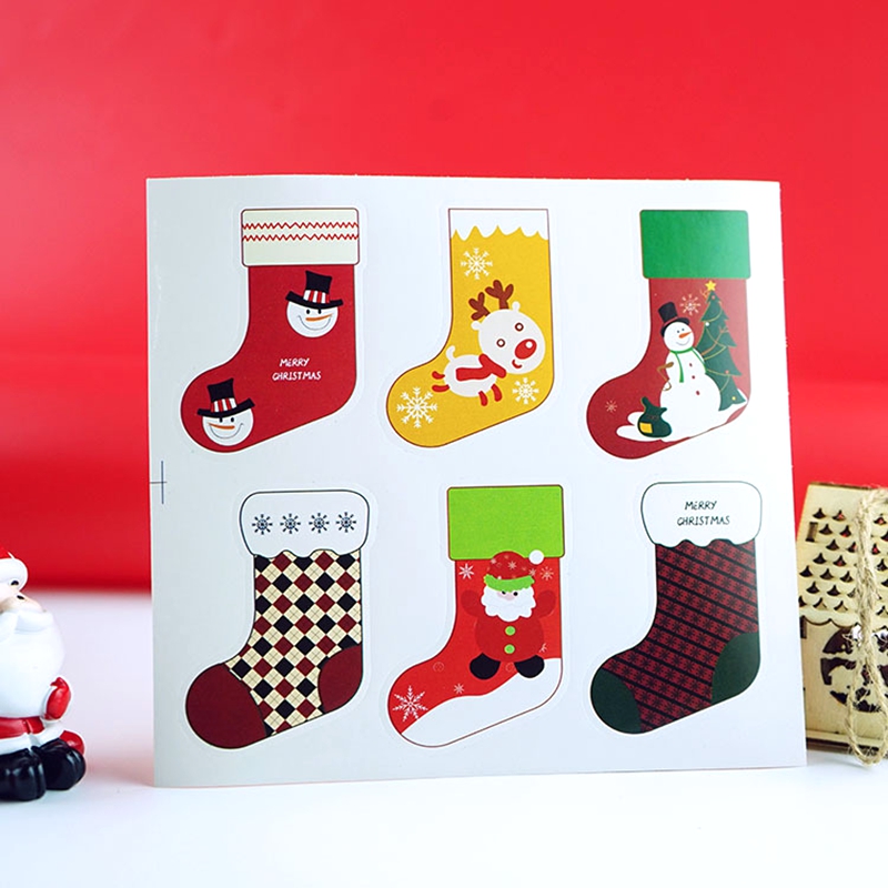 60Pcs 10Sheets Merry Christmas Socks Santa Claus elk snowman Packaging Sealing Label Kraft Sticker Baking DIY Gift Stickers
60Pcs 10Sheets Merry Christmas Socks Santa Claus elk snowman Packaging Sealing Label Kraft Sticker Baking DIY Gift Stickers