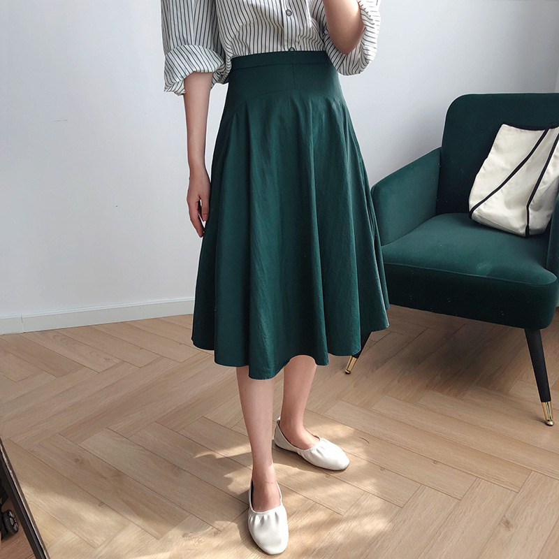 2020 Spring Summer Solid Green Pleated Skirts Women Vintage Korean Lady High Waist Ball-Gown Long Skirt Female, Black
2020 Spring Summer Solid Green Pleated Skirts Women Vintage Korean Lady High Waist Ball-Gown Long Skirt Female, Black