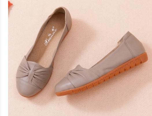 2019 Women's bowknot shoes in Spring and Autumn with New style flat bottom round head @180, Black