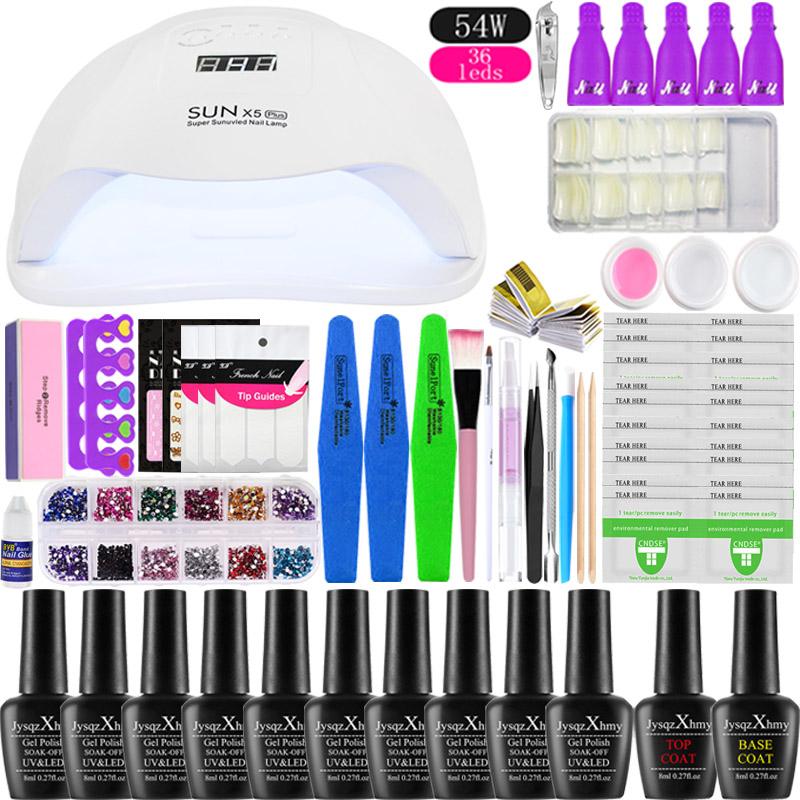 54/48/36W LED lamp set nail dryer 10 colors UV gel varnish 1 base 1 top set nail with no polish with no lamp
54/48/36W LED lamp set nail dryer 10 colors UV gel varnish 1 base 1 top set nail with no polish with no lamp