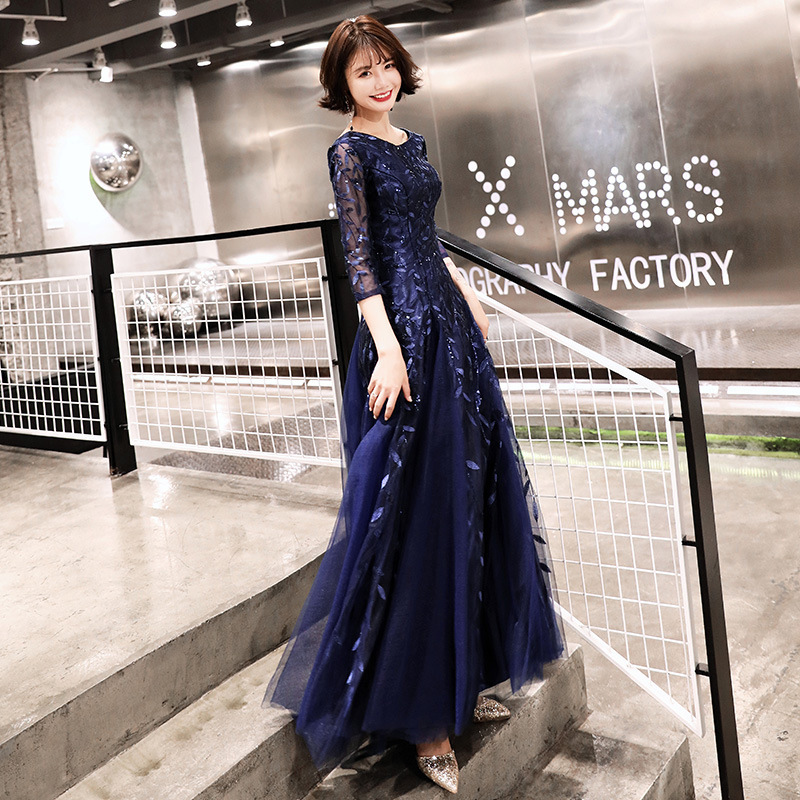 over by National People's Congress party evening dress 2020 new winter chorus costumes student performance long dress, Black
over by National People's Congress party evening dress 2020 new winter chorus costumes student performance long dress, Black