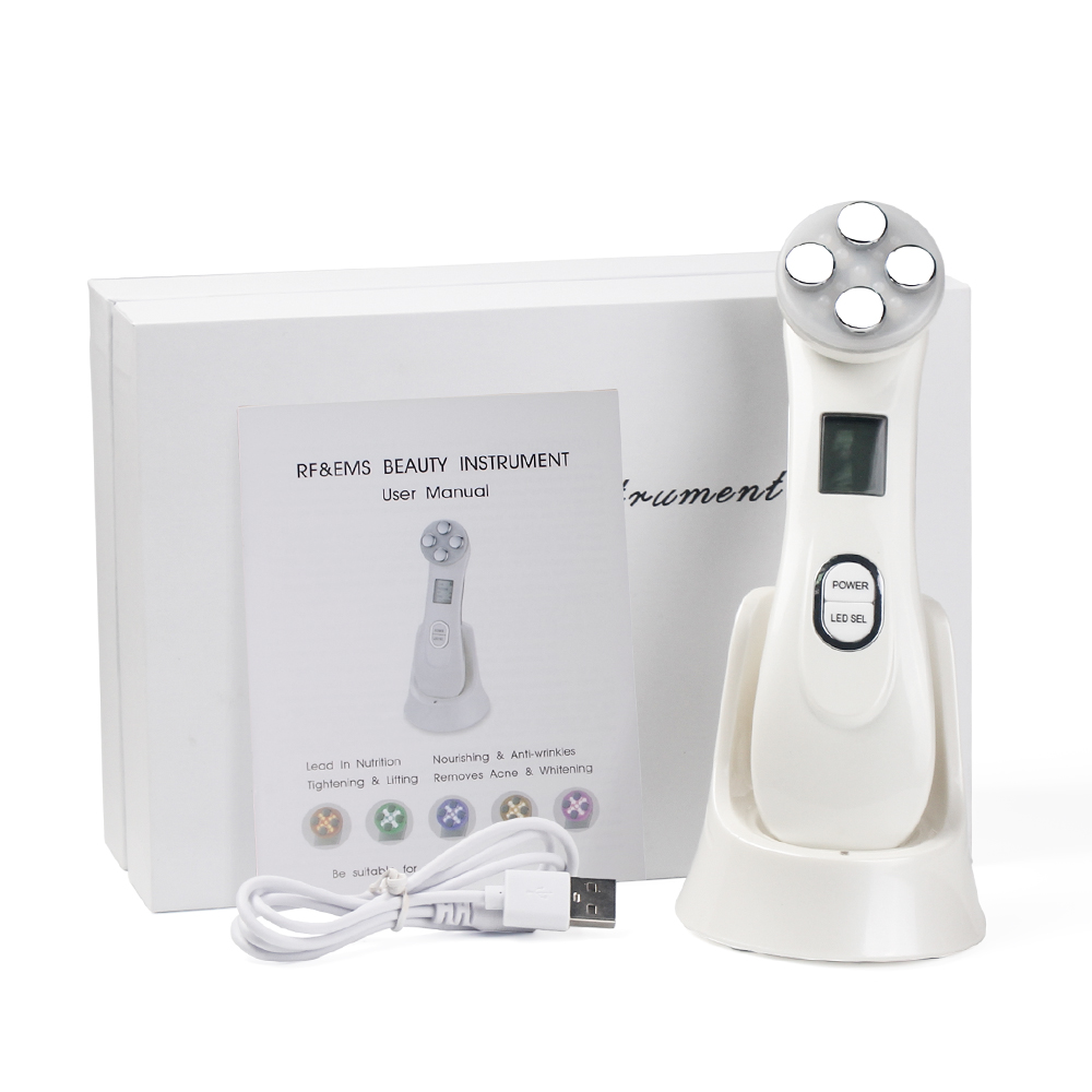 Cleaning Facial Mesotherapy Electroporation RF Radio Frequency LED Pon Face Lifting Tighten Wrinkle Removal Skin Care Massager