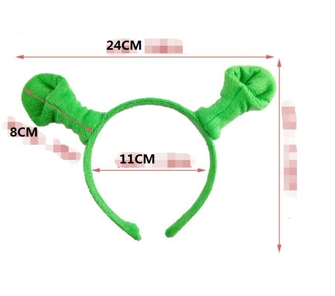 Halloween Children Adult Show Hair Hoop Shrek Hairpin Ears Headband Head Circle Party Costume Item Masquerade Party Supplies GB1546
