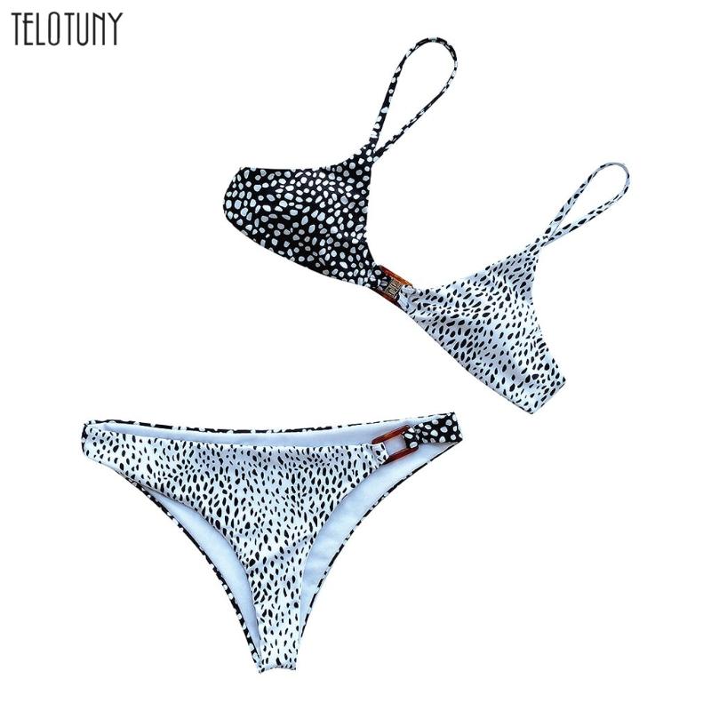 TELOTUNY New Women's Swimsuit Ladies Two Piece Dot Print Bandage Swimwear High Waist Patchwork Swimsuits Push Up Bikini Set L331, Black
TELOTUNY New Women's Swimsuit Ladies Two Piece Dot Print Bandage Swimwear High Waist Patchwork Swimsuits Push Up Bikini Set L331, Black