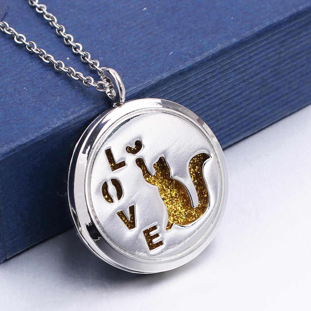 Aroma Perfume Diffuser Necklace Hollow Floating Love Cat Locket Pendant DIY Jewelry for Fragrance Essential Oil With Pads, Silver
Aroma Perfume Diffuser Necklace Hollow Floating Love Cat Locket Pendant DIY Jewelry for Fragrance Essential Oil With Pads, Silver