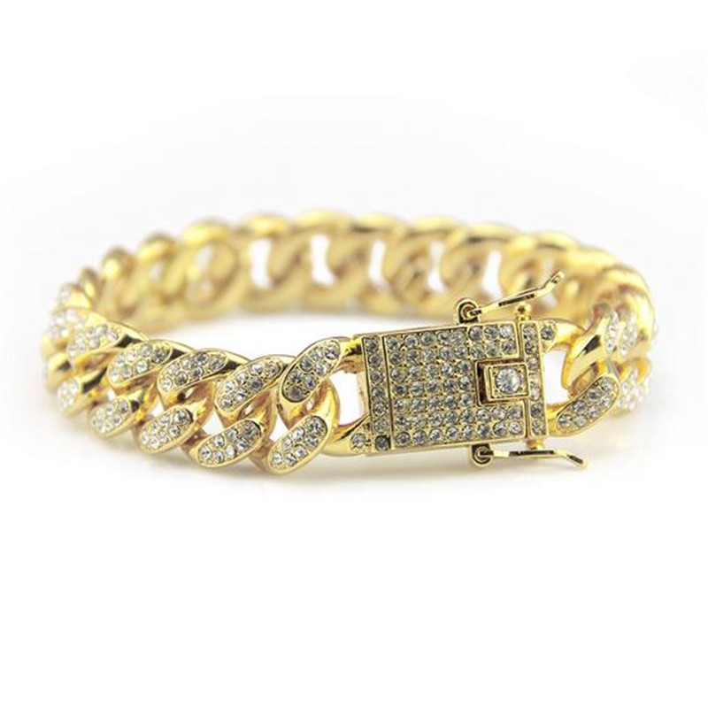 Link, Chain Full Rhinestone Iced Out Men Hip Hop Bling Cuban Bracelet Paved Rhinestones Bracelets For Women Jewelry CZ Link
Link, Chain Full Rhinestone Iced Out Men Hip Hop Bling Cuban Bracelet Paved Rhinestones Bracelets For Women Jewelry CZ Link