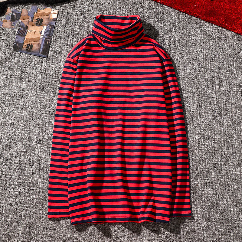 Kpop Korean Harajuku Gd Black White Striped T-shirt Men Women Unisex Loose Oversized Extra Turtleneck Long Sleeve Couple T Shirt Y200409, Red
Kpop Korean Harajuku Gd Black White Striped T-shirt Men Women Unisex Loose Oversized Extra Turtleneck Long Sleeve Couple T Shirt Y200409, Red