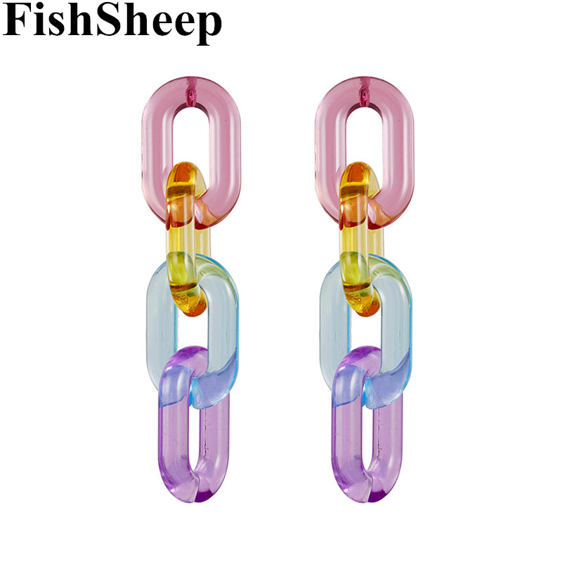 FishSheep Statement Clear Acrylic Chain Long Earrings For Women Resin Geometric Chain Drop Earrings Boho Party Jewelry Brincos
FishSheep Statement Clear Acrylic Chain Long Earrings For Women Resin Geometric Chain Drop Earrings Boho Party Jewelry Brincos