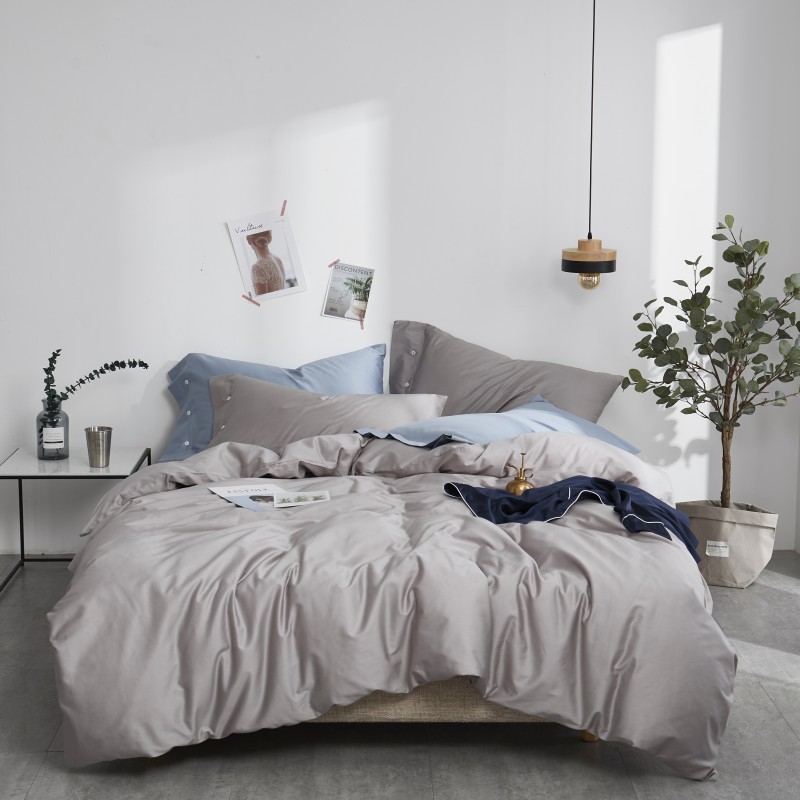 Queen King size duvet cover set plain solid silver grey color bedding sets 4pcs 100% cotton bed linen sateen sheets home decor
Queen King size duvet cover set plain solid silver grey color bedding sets 4pcs 100% cotton bed linen sateen sheets home decor