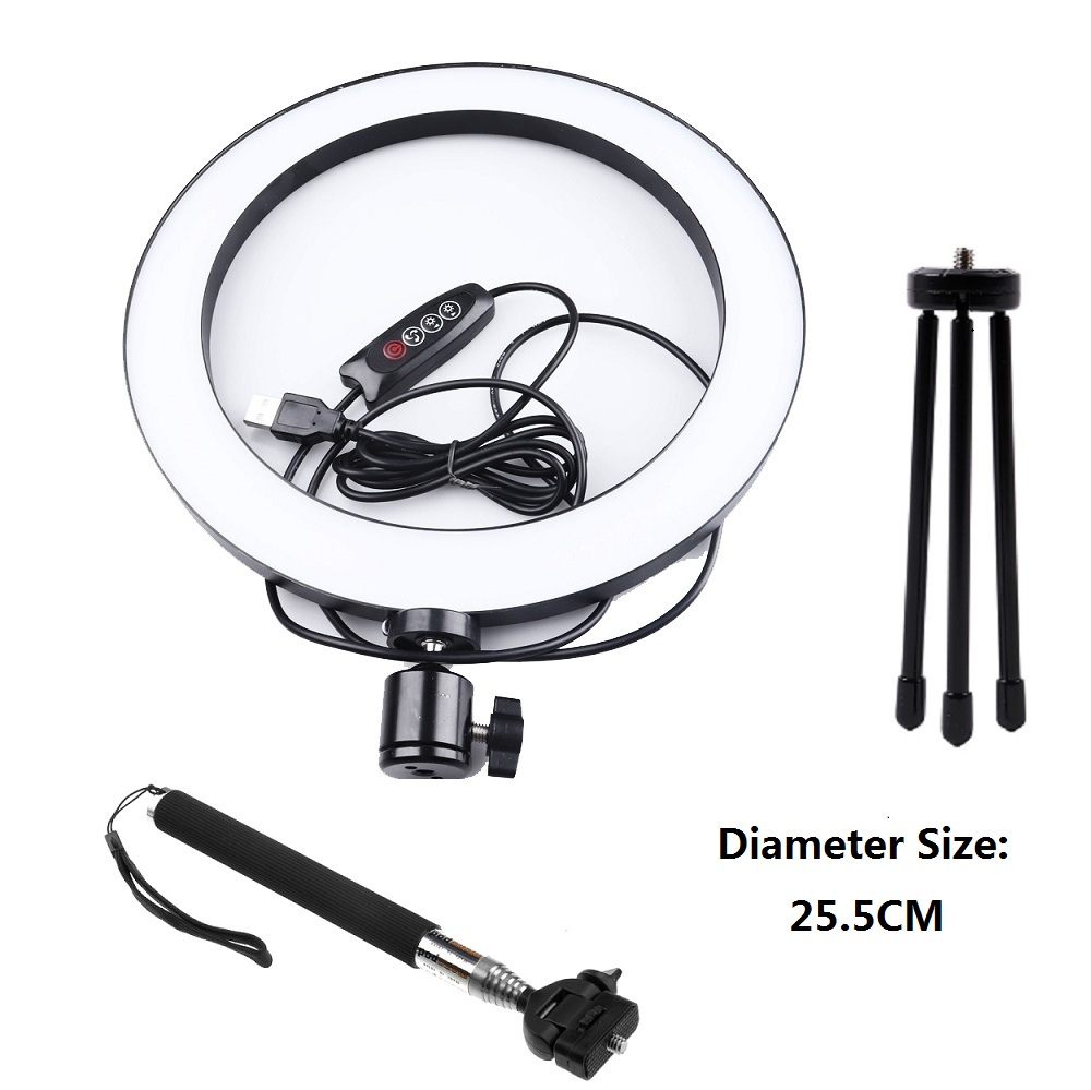 Dimmable Led Studio Camera Ring Light Photo Phone Video Light Annular Lamp With Tripods Selfie Stick Ring Fill Light For Canon Nikon Camera
Dimmable Led Studio Camera Ring Light Photo Phone Video Light Annular Lamp With Tripods Selfie Stick Ring Fill Light For Canon Nikon Camera