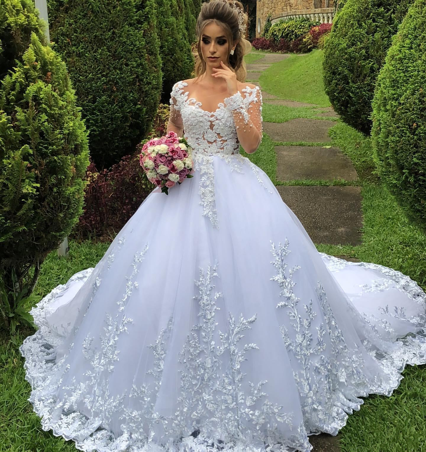 2020 New Ball Gown Long Sleeve Muslim Wedding Dresses Crystal Princess Country Wedding Gowns Cheap White Satin Bridal Gowns vestido de novia, Sage
2020 New Ball Gown Long Sleeve Muslim Wedding Dresses Crystal Princess Country Wedding Gowns Cheap White Satin Bridal Gowns vestido de novia, Sage