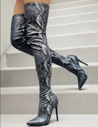 Spring New Woman Python Snake Skin Pu Stiletto Heels Pointed Toe Slim Over The Knee Thigh Long Boots Burgundy Plus Size, As picture
Spring New Woman Python Snake Skin Pu Stiletto Heels Pointed Toe Slim Over The Knee Thigh Long Boots Burgundy Plus Size, As picture