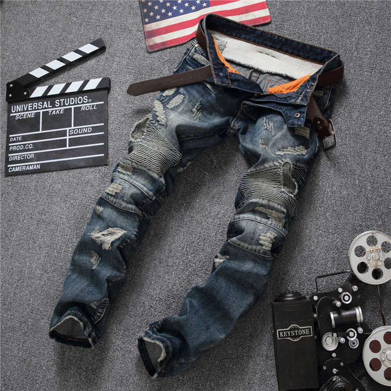 Baggy Hip Hop Patch Men Retro Jeans Knee Rap Hole Zipped Biker Jeans Men Loose Slim Destroyed Torn Seretch Ripped Denim Man Pant, 5507
Baggy Hip Hop Patch Men Retro Jeans Knee Rap Hole Zipped Biker Jeans Men Loose Slim Destroyed Torn Seretch Ripped Denim Man Pant, 5507