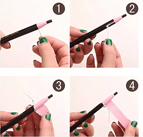 1PCS Waterproof Eyebrow Pencil Free Cutting Natural Long Lasting Paint Black Brown Coffee Microblading Permanent Eyebrow Make Up