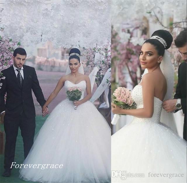 2019 Graceful Ball Gown Beading Top Wedding Dress Vintage Pricness Sweetheart Backless Long Arabic Dubai Bridal Gown Custom Made Plus Size, Gold
2019 Graceful Ball Gown Beading Top Wedding Dress Vintage Pricness Sweetheart Backless Long Arabic Dubai Bridal Gown Custom Made Plus Size, Gold