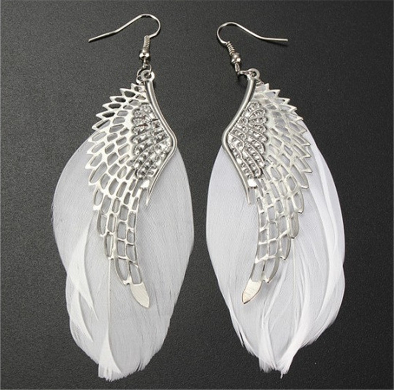 New Fashion Jewelry Manufacturers Wholesale Europe And America angel wings feather earrings Foreign trade bohemian wind tassel earrings, Golden;silver
New Fashion Jewelry Manufacturers Wholesale Europe And America angel wings feather earrings Foreign trade bohemian wind tassel earrings, Golden;silver